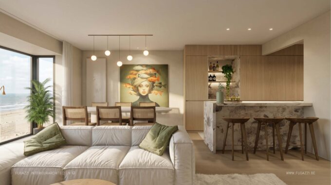 Totaalrenovatie kustappartement zeedijk Nieuwpoort.